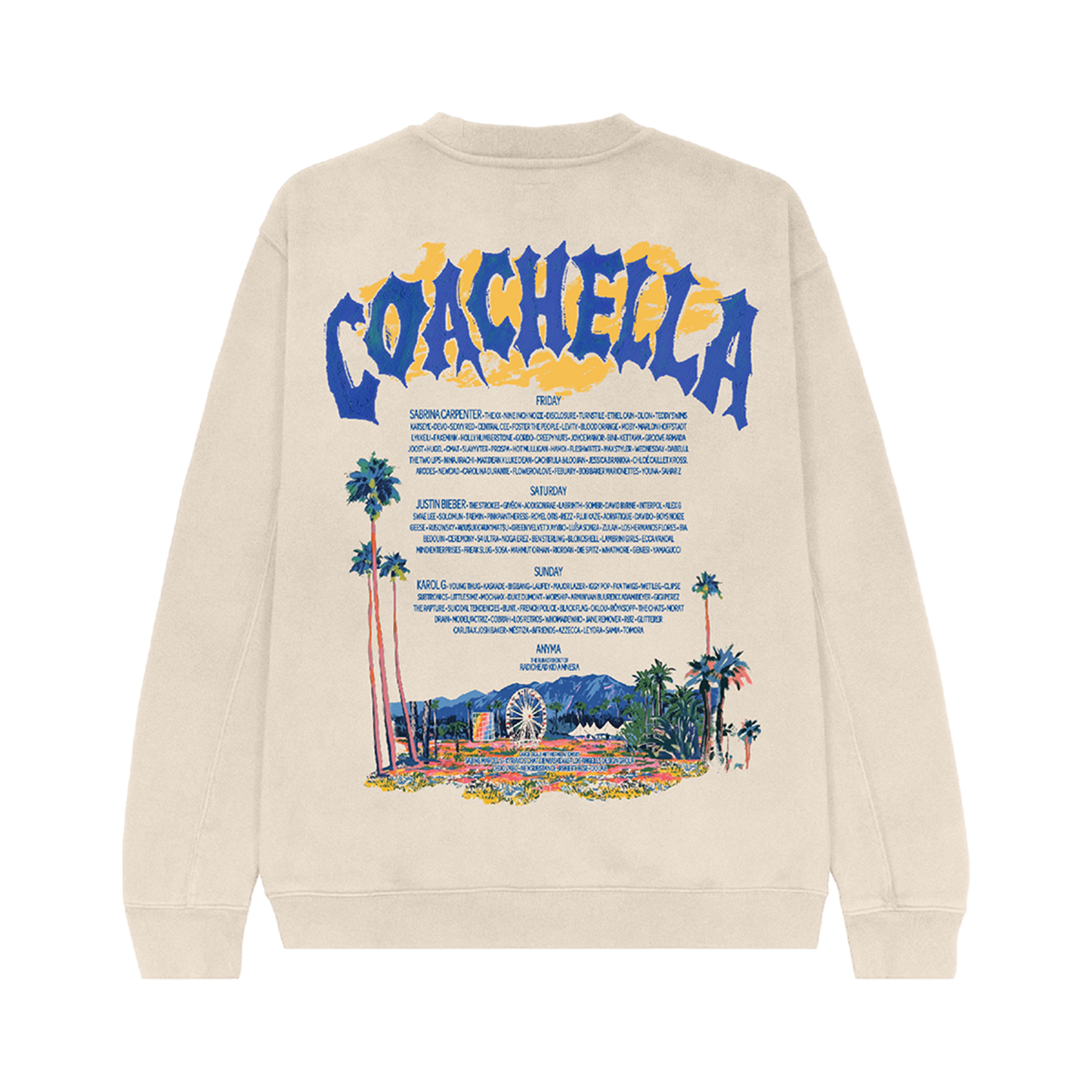Coachella Pastels 2026 Lineup Sweatshirt