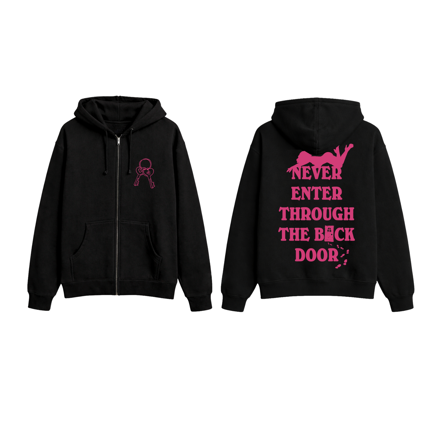 Sabrina Never Enter Through The Back Door Zip Hoodie